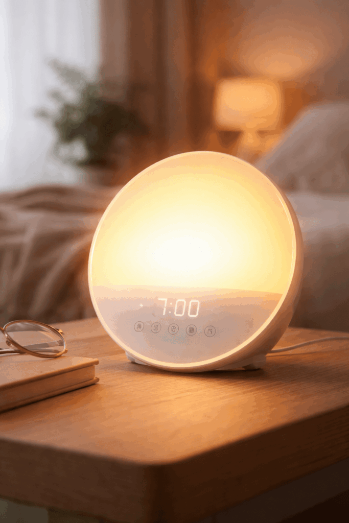 Sanftes Morgenlicht auf dem Nachtisch